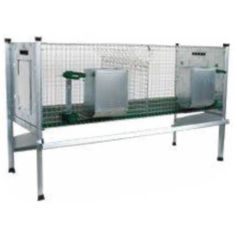 Conigliera Dura 200111 Ropet due scomparti ingrasso 28x51x42/80cm sovrapponibile