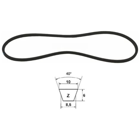 Cinghia trapezoidale sezione Z modello Z24 a Z50 40Acirc° 10mm 6mm 8,5mm - 65621