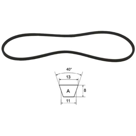 Cinghia trapezoidale sezione A modello A64 ad A128 40Acirc° 13mm 8mm 11mm - 64107 (1/4)