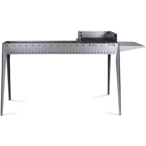 Barbecue carbone ferro alluminato Lisa Miami Grill F 800+400 cm120x30x83