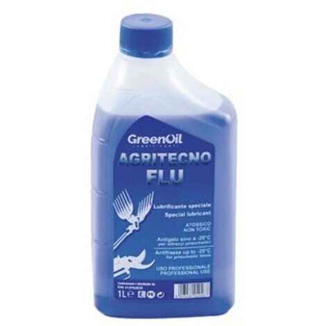 Lubrificante olio atossico antigelo agritecno flu 1lt per attrezzi pneumatici