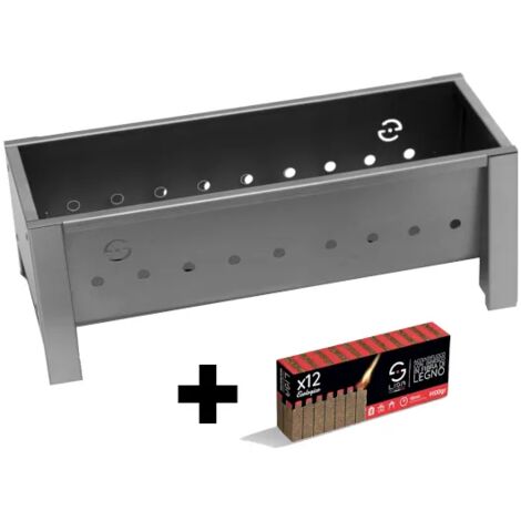 Canalina Per Arrosticini E Spiedini 80 Cm - In Ferro Alluminato Con Gambe A Baionetta, Per Grigliate - Foto 4