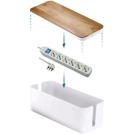 Electraline 300177 Scatola Organizzatore Cavi Con Multipresa, Bianco
