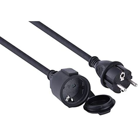 Prolunga 20 M da cantiere in gomma neoprene per esterni IP44, Cavo 20M H07RN-F 3G1.5, presa con coperchio Schuko