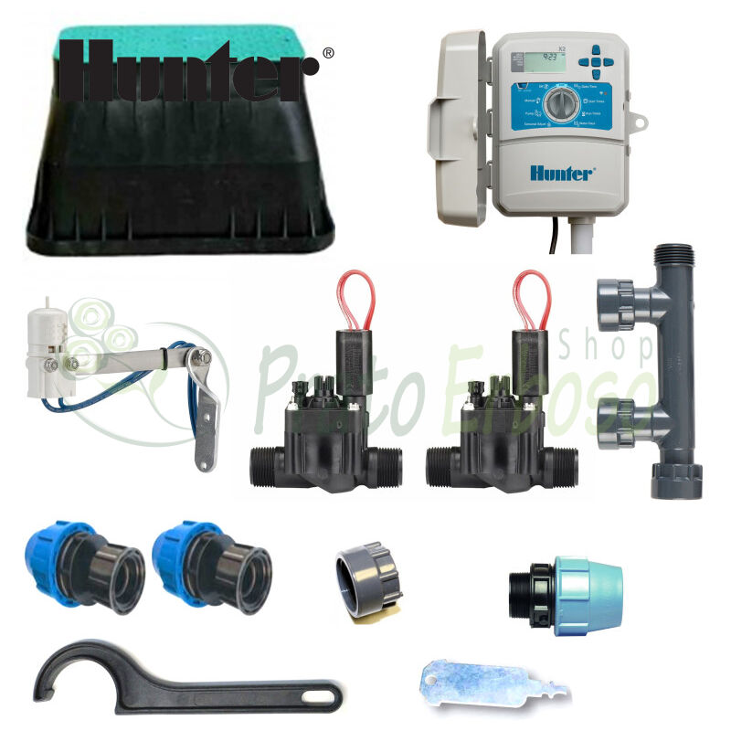 Kit d'irrigation Hunter 2 zones avec contrôleur extérieur X2