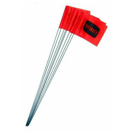 FLAG90 – Drapeau de signalisation 10x20 cm – Couleur rouge – Pour sprinkleurs – Hauteur 90 cm – Toro