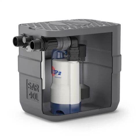 Station de relevage des eaux usées 40 litres – Pompe Pedrollo TEX 2 – Diamètre de sortie optimisé pour performance – Usage professionnel - 40-TEX