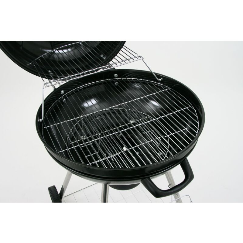BBQ-Toro Fumoir 3 En 1 Baril 47 Cm - Barbecue Charbon, Gril & Bol à Feu Avec Thermomètre