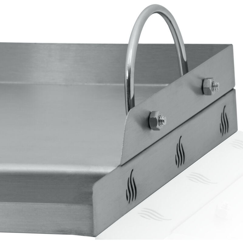 Plaque De Cuisson Fonte Réversible 40x20.5 Cm - Pour Barbecue Gaz Et Charbon