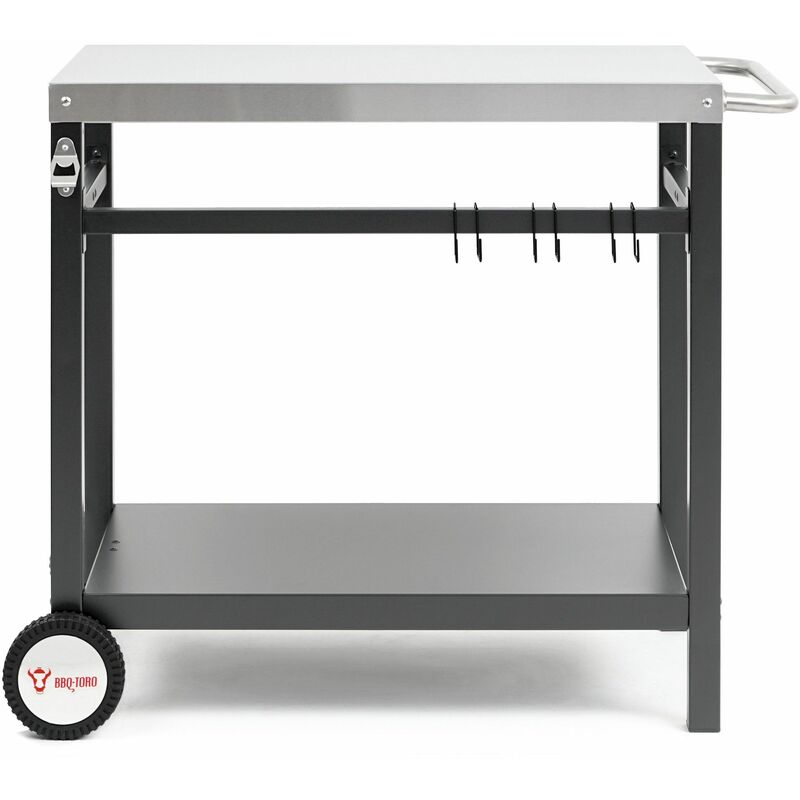 BBQ-Toro Table Pliante Chariot ,Table d'appoint en Aluminium avec Surface  de Travail en métal pour Barbecue & Cuisine d'extérieur, Pliable pour  Griller : : Jardin