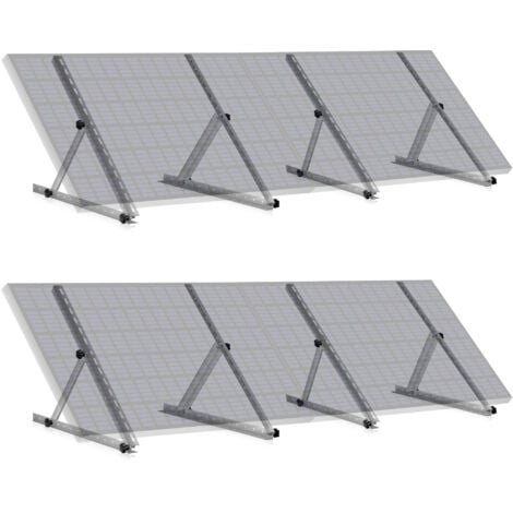 Support de panneau solaire en aluminium Zelsius, de 0 à 90 degrés, pour quatre panneaux, barre de support 71 cm