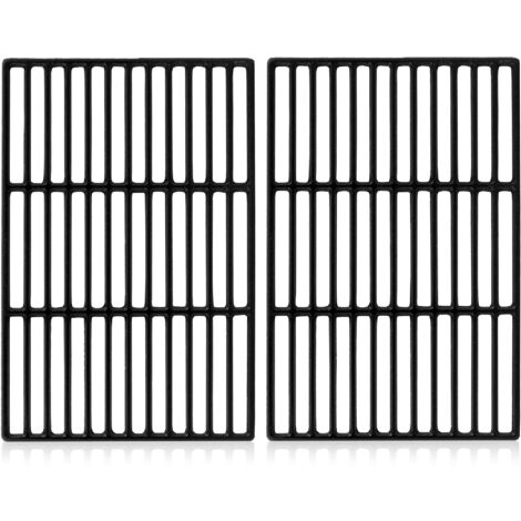 Bbq-Toro – Grille de cuisson en fonte 2 pièces 41,5 x 55 cm – Préseasoned – Structure nervurée pour marquage optimal – Compatible Tepro Toronto
