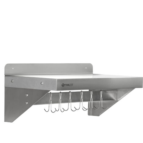 Étagère Murale Pliable En Acier Inoxydable – Dimensions 40x30 Cm – Charge Max 50 Kg – Facile à Installer – Pour Salon, Salle De Bain, Balcon