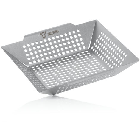 Panier Barbecue Rotatif 360° En Acier Inox - Pour Four Électrique, Cuisson Uniforme - Dimensions 14x18cm