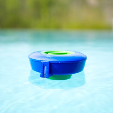 Zelsius Flotteur doseur pour piscine avec thermomètre  Doseur de chlore pour galets de Ø 9 cm