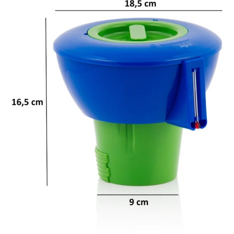 Zelsius Flotteur doseur pour piscine avec thermomètre  Doseur de chlore pour galets de Ø 9 cm