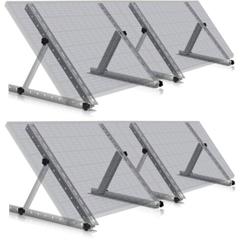 Support de panneau solaire en aluminium Zelsius, de 0 à 90 degrés, pour quatre panneaux, barre de support 56 cm