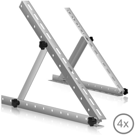 Support de panneau solaire en aluminium Zelsius, de 0 à 90 degrés, pour quatre panneaux, barre de support 56 cm