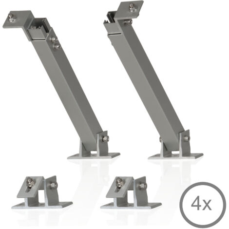 Support de panneau solaire universel Zelsius, angle réglable, kit de montage en aluminium pour quatre panneaux