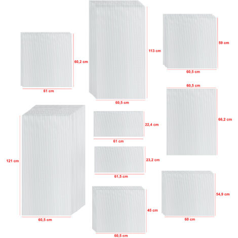 Kit de plaques alvéolaires Zelsius 46 pièces  Plaques de serre de rechange 6 mm