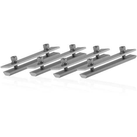Connecteur universel Zelsius pour rails de modules solaires en aluminium, 4 pièces, support de modules solaires en forme de T