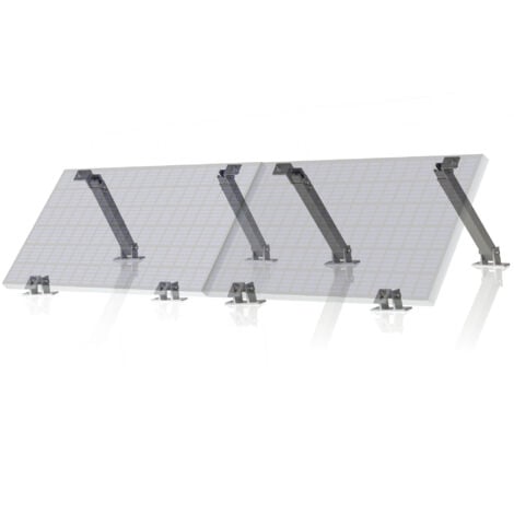 Support de panneau solaire universel Zelsius, angle réglable, kit de montage en aluminium pour deux panneaux