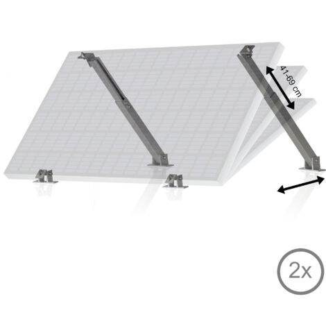 Support de panneau solaire universel Zelsius, angle réglable, kit de montage en aluminium pour deux panneaux