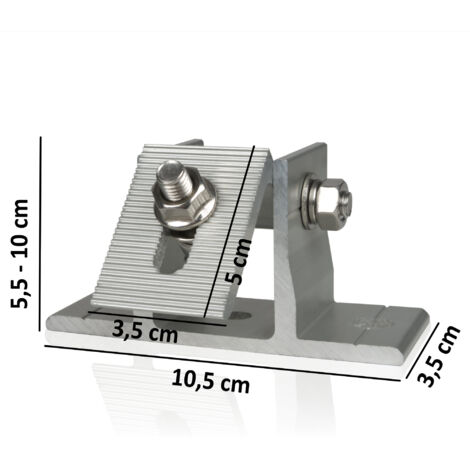 Support de panneau solaire universel Zelsius, angle réglable, kit de montage en aluminium pour deux panneaux