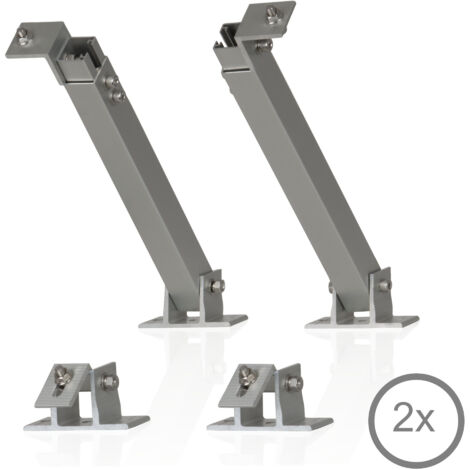 Support de panneau solaire universel Zelsius, angle réglable, kit de montage en aluminium pour deux panneaux