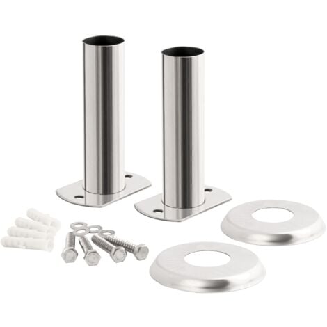 Support d'échelle de piscine en inox Zelsius  Ø 40 mm  Kit de montage pour échelle de piscine avec tube à bride  Douille pour échelle de piscine  Support d'échelle à bride stable, accessoires de pisci