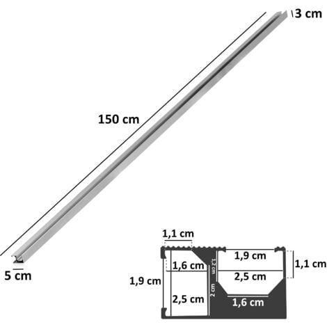 Set de rails de montage Zelsius universel en aluminium pour installations solaires, 8 pièces, profilé en aluminium, module inclus