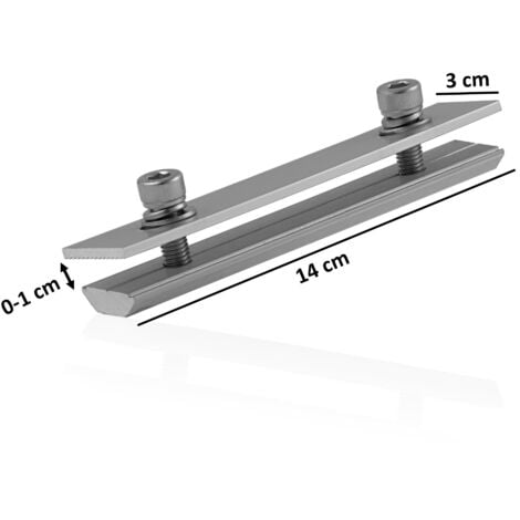 Set de rails de montage Zelsius universel en aluminium pour installations solaires, 8 pièces, profilé en aluminium, module inclus