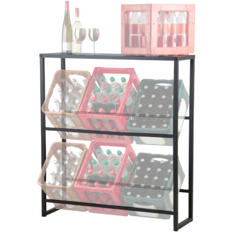 Support pour caisses de boissons Zelsius 6 caisses, support pour caisses de boissons, support pour caisses avec étagère, étagère pour caisses