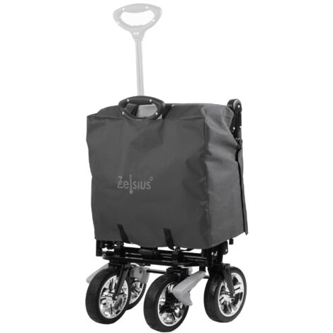 Chariot De Transport Pliable Zelsius Avec Toit Solaire - Charge 90kg Gris