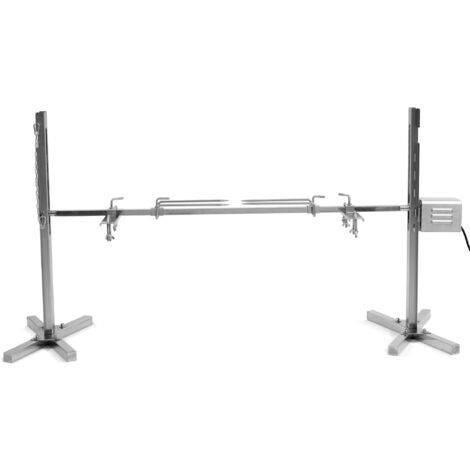 Bbq-Toro – Barbecue électrique pour cochons de lait – Moteur 13W – Broche réglable en hauteur 35-60 cm – Acier inoxydable – Capacité 40 kg
