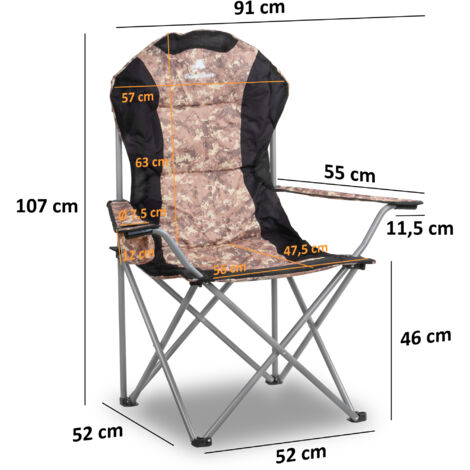 Chaise de jardin | Chaise de pêche avec accoudoir pliable vert CFW55799