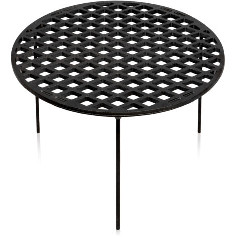 Barbecook Poêle En Fonte Émaillée + Dessous De Plat Bambou - Idéale Pour Barbecue