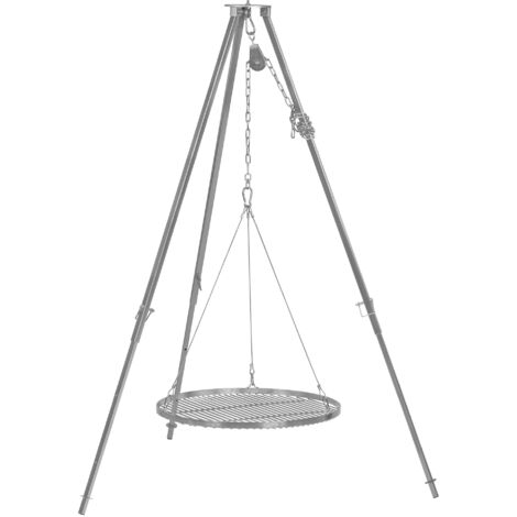 Trépied Barbecue BBQ-Toro 3 Pieds Réglable 112-178 Cm - Support Brasero Avec Chaîne, Sac Transport Et Charge 30 Kg