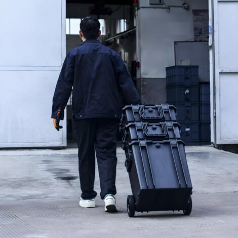 Zelsius Valise à transport avec rembourrage en mousse et roulettes, boîte à outils, mallette pour appareil photo