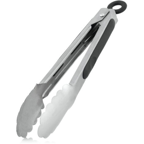 BBQ-Toro Pince à barbecue en acier inoxydable  27 x 4 x 4 cm  résistante à la chaleur  cuisine (1/5)
