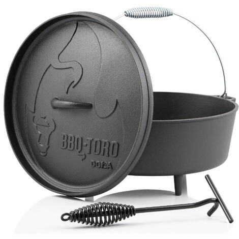 BBQ-Toro Dutch Oven DO12A, 10,7 L Cocotte en fonte Alpha, marmite en fonte (1/5)