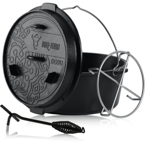 BBQ-Toro Dutch Oven DO9UX, 9,0 L Ultimate Cocotte en fonte avec revêtement PRO3 , marmite en fonte (1/5)