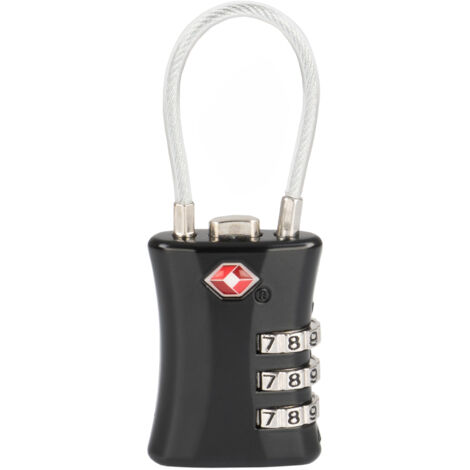 Zelsius Cadenas TSA à combinaison à 3 chiffres  Cadenas en zinc à code numérique pour valises (1/5)