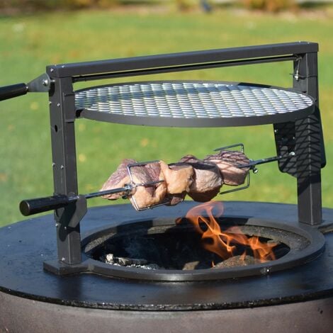 BBQ-Toro Gril mobile avec broche et grille pour barbecue sphérique Set de  brochettes