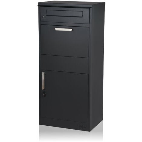 Boîte à lettres pour colis Zelsius Neptun  acier revêtu par poudre  RAL7016 anthracite avec antivol