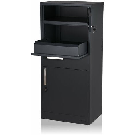 Boîte à lettres pour colis Zelsius Neptun  acier revêtu par poudre  RAL7016 anthracite avec antivol