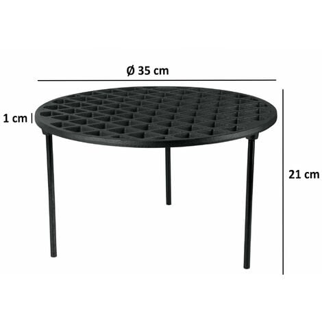 BBQ-Toro Grille de cuisson en fonte Ø 35 cm avec 3 pieds, dessous de plat Dutch Oven, accessoires pour barbecue, trépied