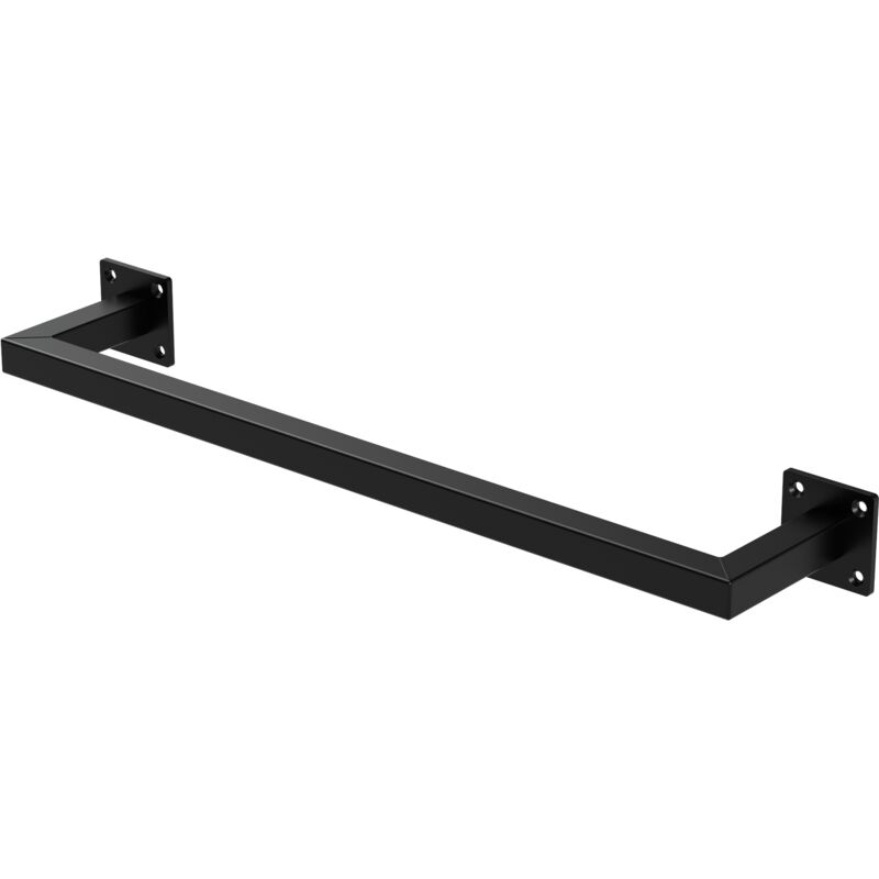 Appendiabiti Rettangolare da parete 12x60 cm acciaio Nero ML-Design