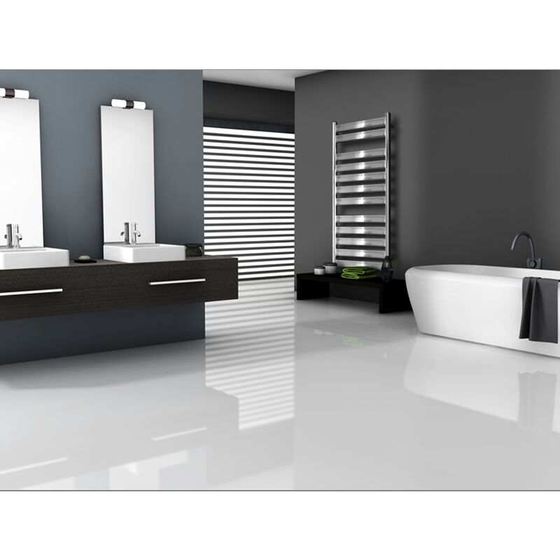 Radiatore da bagno 1800x452 mm Bianco con set di attacchi a parete ML-Design