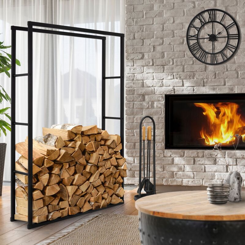 Legnaia Esterno Gardiun Wood Shed I 143x70x145cm Acciaio Zincato con  Tettoia Impermeabile, Telo Protettivo e Supporto Inferiore